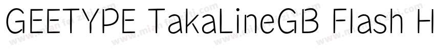 GEETYPE TakaLineGB Flash Heavy字体转换